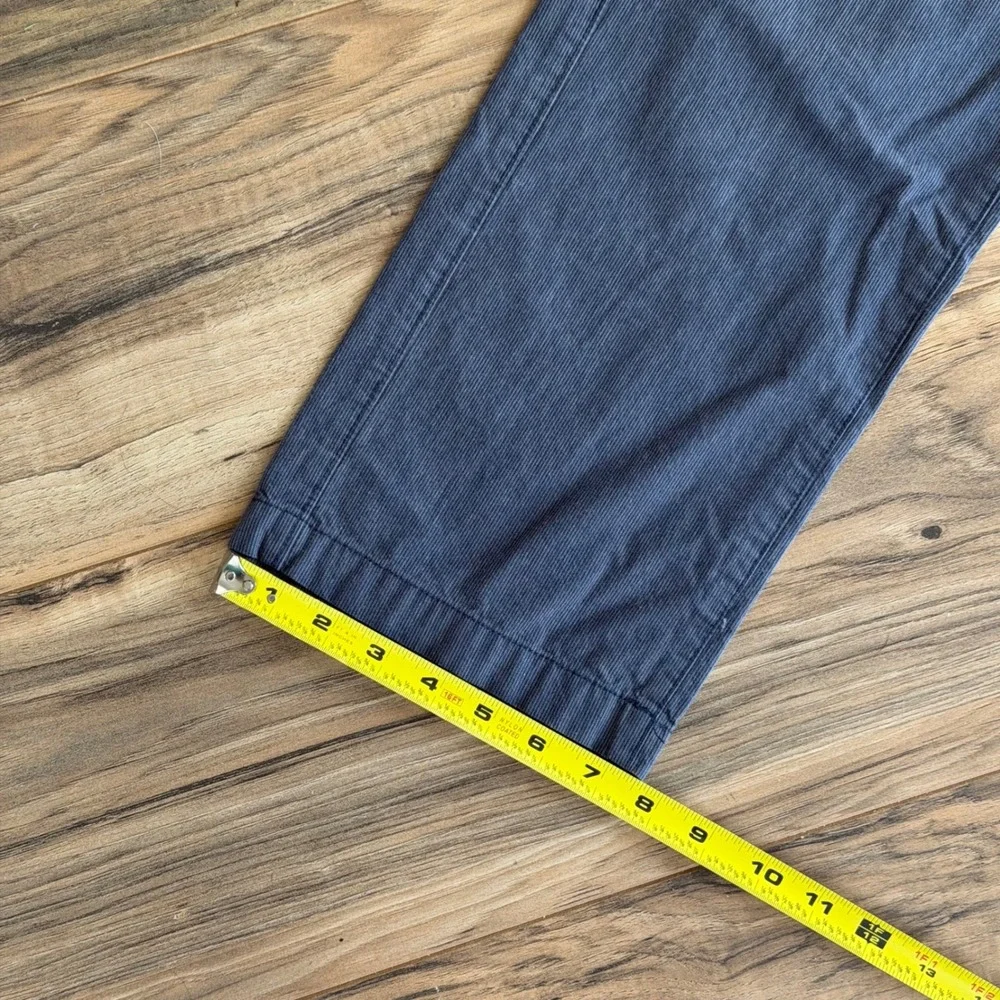 Banana Republic Kentfield Pant Mens 33x32 Navy Blue Pinstripe 100% Cotton Chino